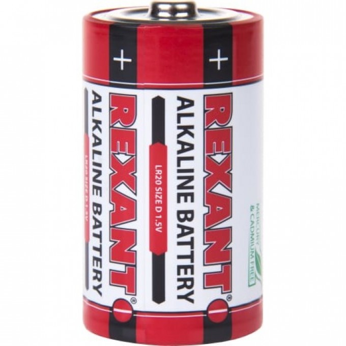Алкалиновая батарейка REXANT D/LR20 1.5 V, 2 шт. 30-1020