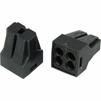 Экспресс-клемма с пастой REXANT СМК 773-304, 4-проводная до 2,5 мм² серая, (блистер 5шт.) Экспресс-клемма с пастой REXANT СМК 773-304, 4-проводная до 2,5 мм² серая, (блистер 5шт.)