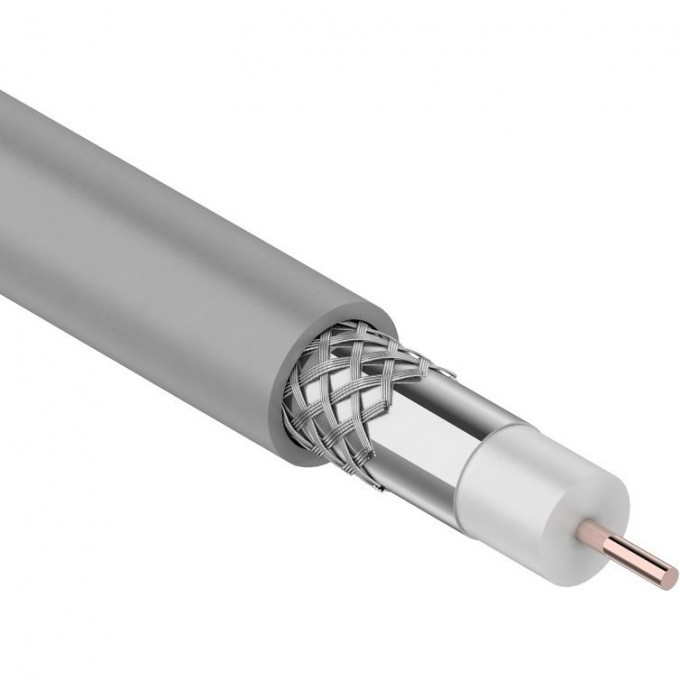 Кабель коаксиальный REXANT RG-8X, 50 Ом, CCS/Al/Al, 75%, 100 м, INDOOR, серый 01-2021