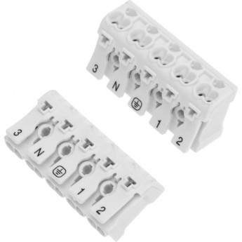 Клемма пружинная соединительная REXANT КСП 5-полюсная (50 шт./уп.) Клемма пружинная соединительная REXANT КСП 5-полюсная (50 шт./уп.)