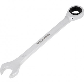 Ключ комбинированный REXANT 15 мм CrV трещоточный Ключ комбинированный REXANT 15 мм CrV трещоточный