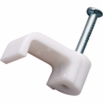 Крепеж кабеля плоский REXANT 5 х 2 мм, белый (упак. 20 шт)