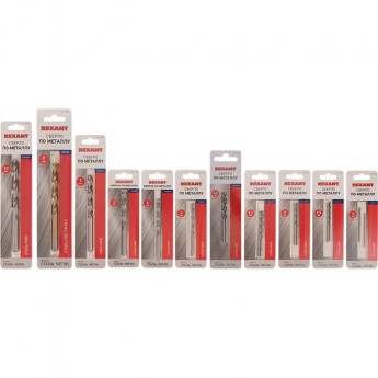 Набор сверл по металлу REXANT СЛЕСАРЬ MAX (P6M5) 11 шт. Набор сверл по металлу REXANT СЛЕСАРЬ MAX (P6M5) 11 шт.