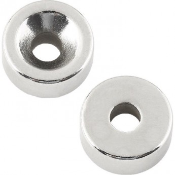 Неодимовый магнитный диск REXANT 20х5 мм с зенковкой 10х4.5 мм, 2 шт. Неодимовый магнитный диск REXANT 20х5 мм с зенковкой 10х4.5 мм, 2 шт.