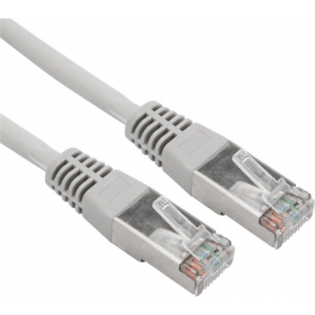 Патч-корд REXANT F/UTP 6, RJ45-RJ45, экранированный, 26AWG, LSZH, серый, 0.3 м