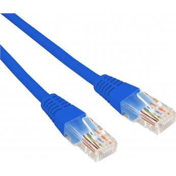 Патч-корд REXANT U/UTP 5e, RJ45-RJ45, неэкранированный, 26AWG, LSZH, синий, 2 м
