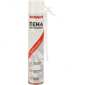 Пена монтажная REXANT всесезонная с трубочкой 50 л Пена монтажная REXANT всесезонная с трубочкой 50 л