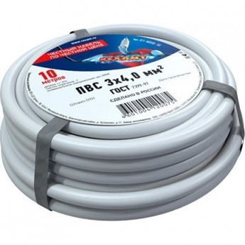 Провод REXANT ПВС 3x4.0 мм² соединительный 10 м