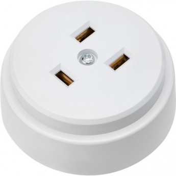 Розетка РШ REXANT 32 А 2Р+РЕ (ОУ) для электрической плиты белая Розетка РШ REXANT 32 А 2Р+РЕ (ОУ) для электрической плиты белая