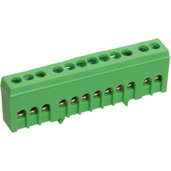 Шина REXANT PE в корпусном зеленом изоляторе 12 групп