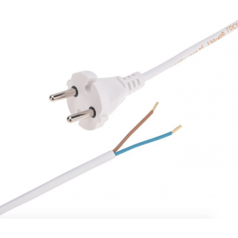 Шнур электрический REXANT с вилкой ПВС 2х0,75 мм² 3м, белый Шнур электрический REXANT с вилкой ПВС 2х0,75 мм² 3м, белый