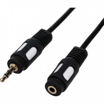 Шнур REXANT стерео 3.5 мм гнездо - стерео 3.5 мм штекер 3 м gold