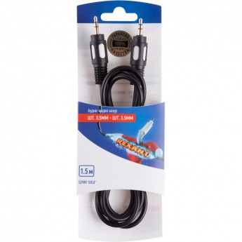 Шнур REXANT стерео штекер 3.5 мм - стерео штекер 3.5 мм 1.5m Шнур REXANT стерео штекер 3.5 мм - стерео штекер 3.5 мм 1.5m