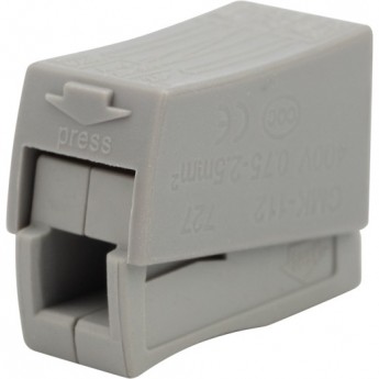 Строительно-монтажная клемма REXANT СМК 224-112 для светильника на 2 проводника белая, 100 шт.